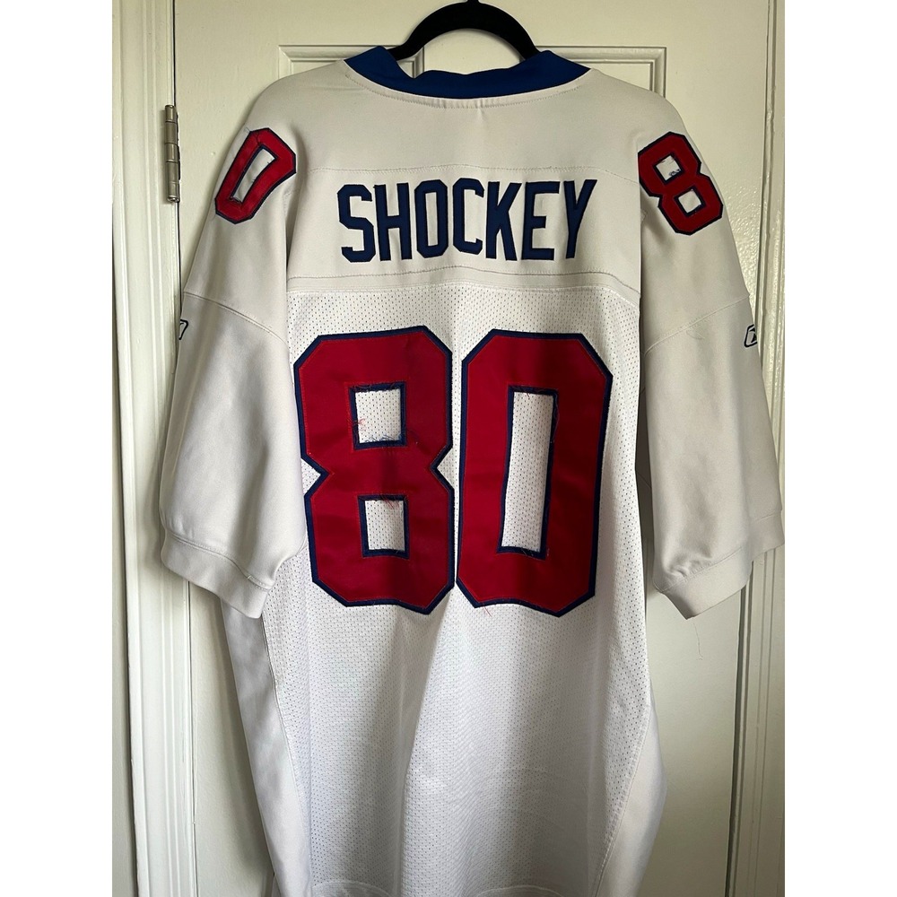 VINTAGE Reebok NY Giants Jeremy Shockey #80 White NFL Football Jersey sz 54